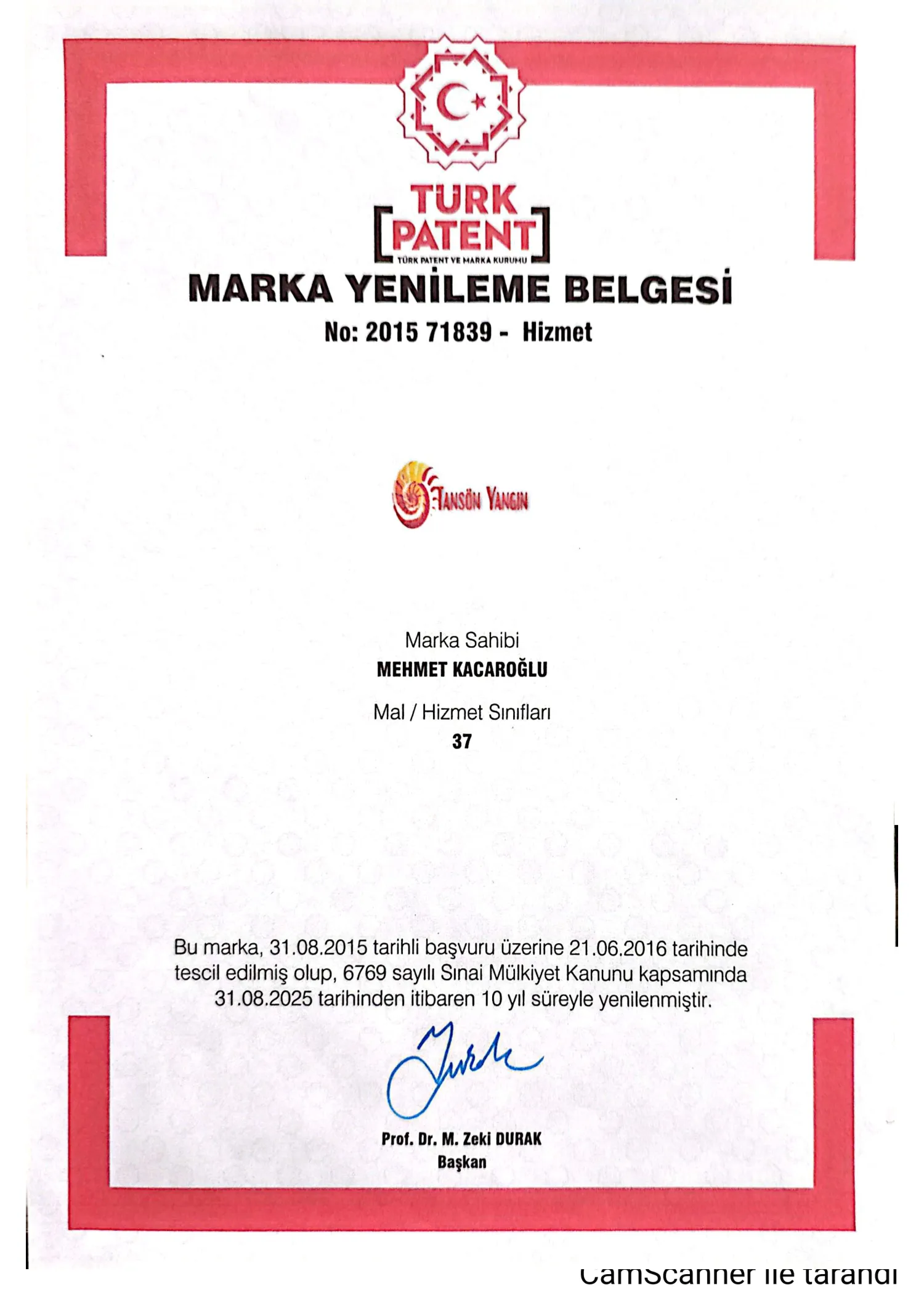 Marka Tescil